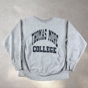 Vintage Thomas More‎ College University Sweatshirt Fits S/M Reverse Weave Style